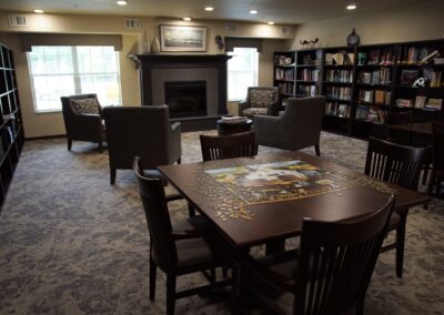 reading room at a nursing home